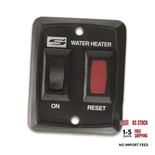 Single Water Heater ON/OFF Wall Switch - RV Interior Wall Mount On/Off Black gallery