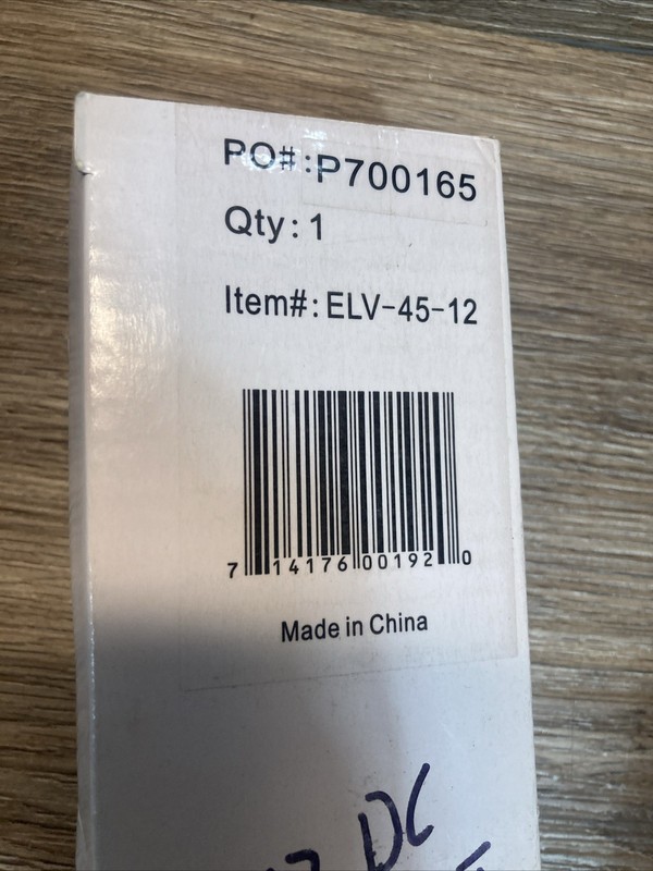 Intertek 4010300 LED driver 12V 45W Phase Dimming ELV-45-12 Model: KV-12045-TDL gallery