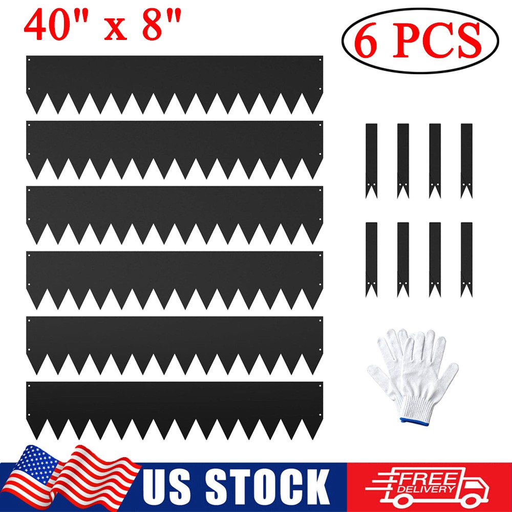 6 Pack 40" x 8" Steel Landscape Edging Metal Garden Edging Lawn Border for Yard gallery