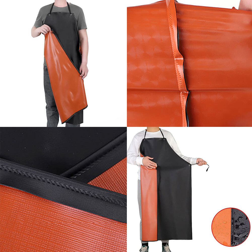 US Heavy Duty Vinyl Waterproof Apron Chemical Resistant PVC Industrial 42x29.5'' gallery