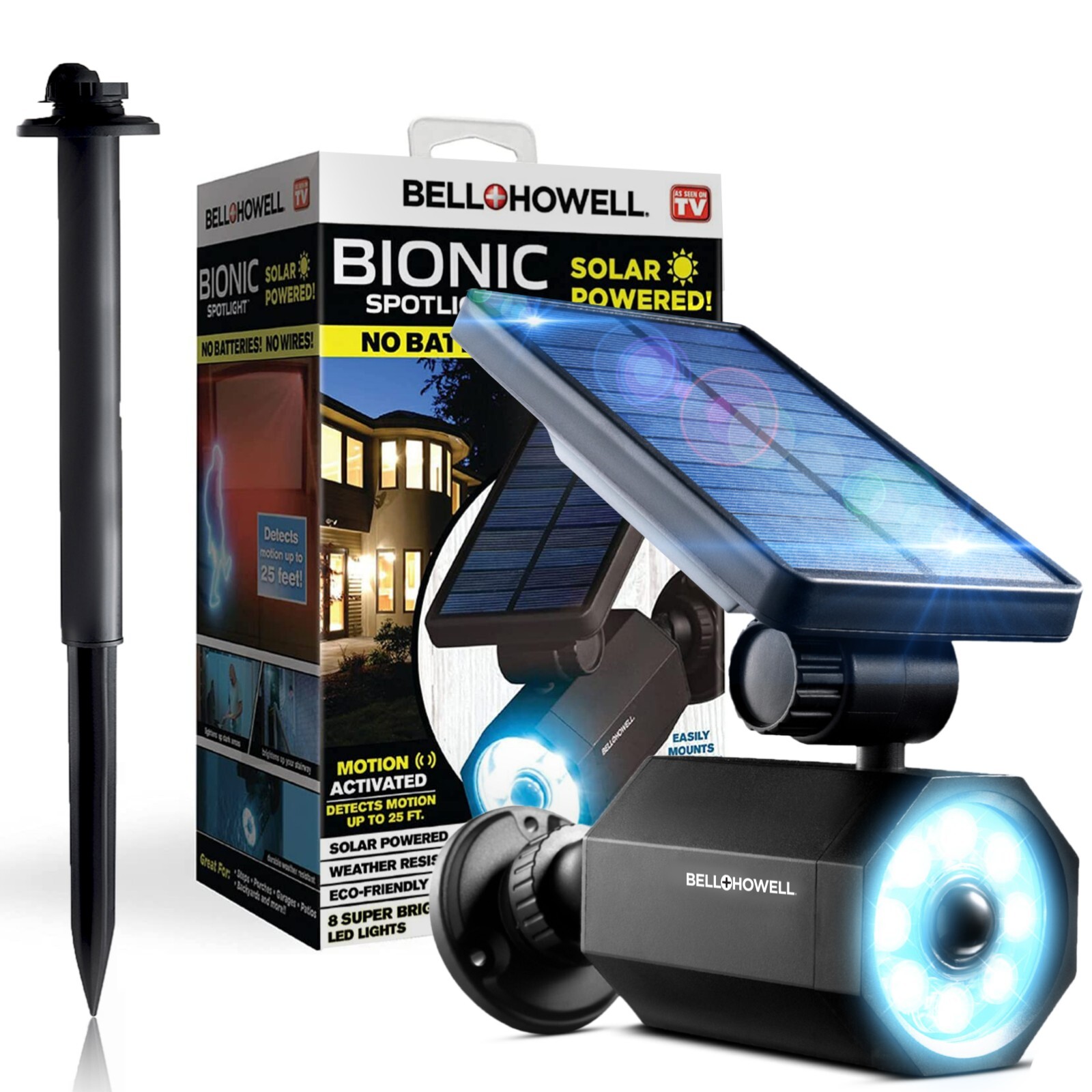 Bell + Howell Bionic Spotlight Original LED Solar Outdoor Motion Sensor Light gallery