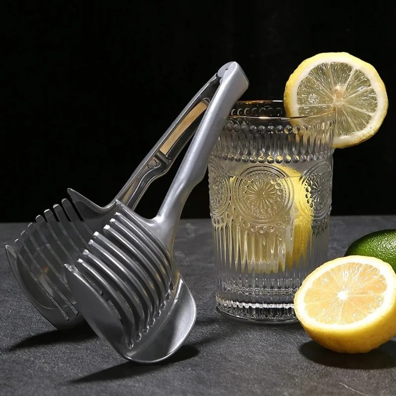 Handheld Fruit & Vegetable Slicer – Orange, Lemon, Tomato & Onion Cutter gallery