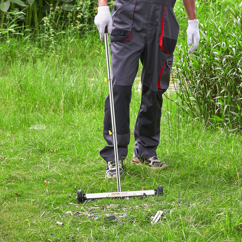 VEVOR Magnetic Sweeper with Wheels, 17 inch, 10 lbs Load Capacity, Lightweight M gallery