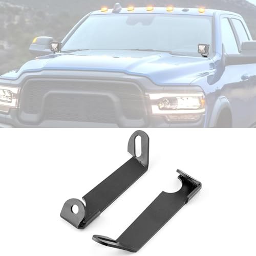 Ditch Hood Mount Bolt Brackets Upper LED Light Pods Fit Ram 2500/3500 2019-2023 gallery