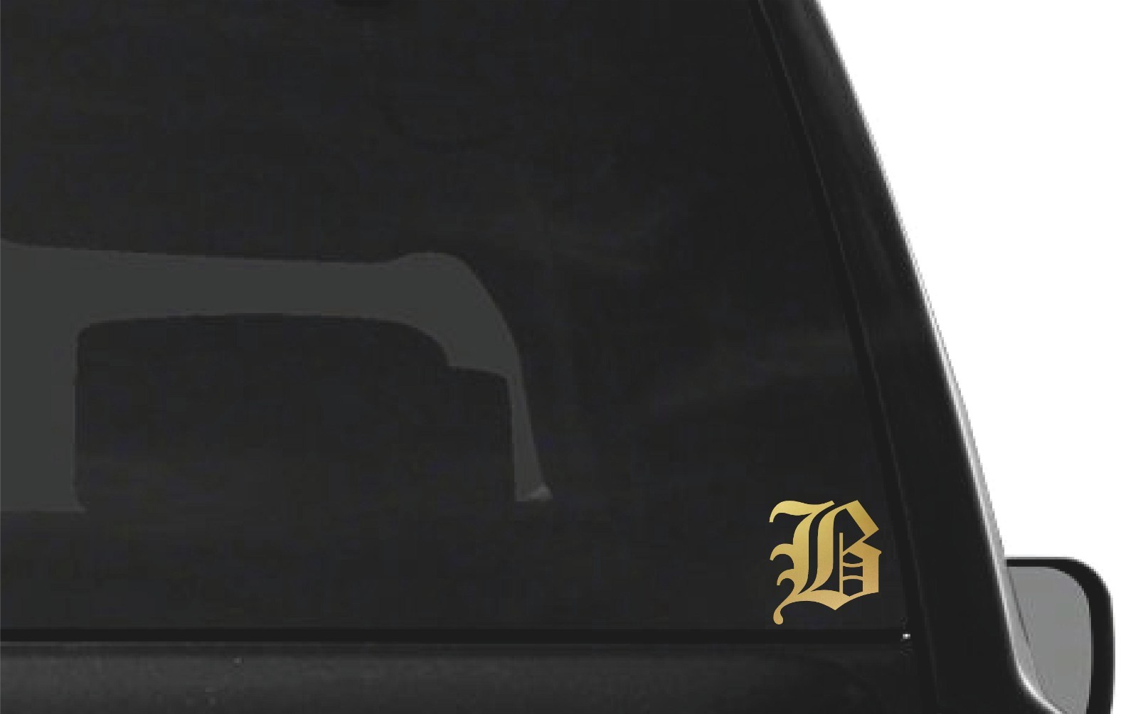 Old English B Letter Initial Vinyl Sticker Decal Monogram Diploma gallery