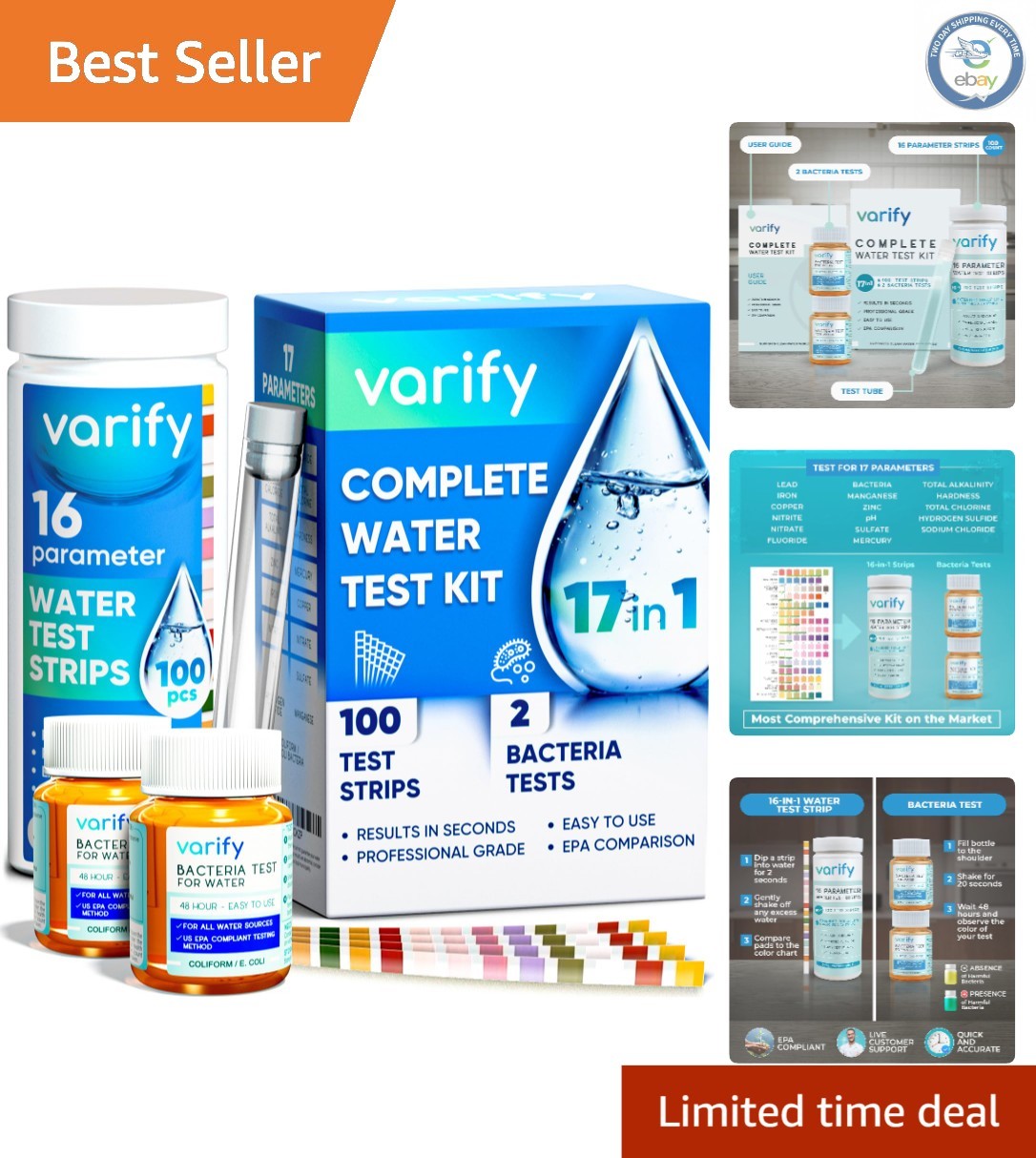 All-in-One Water Kit – 17 Tests, Easy to Use, Contributes to Global Cause gallery