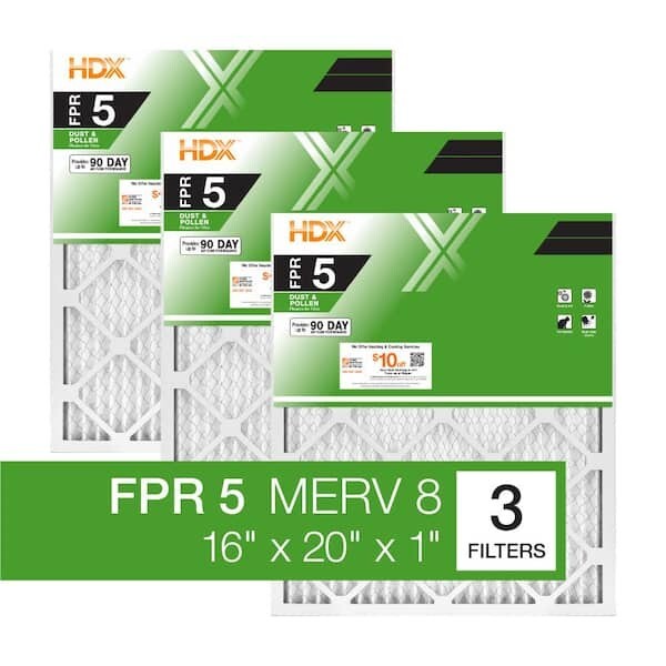 16X20X1 Pleated Air Filters Replacement For Furnace. AC HVAC MERV 8 FPR 5 3-Pack gallery