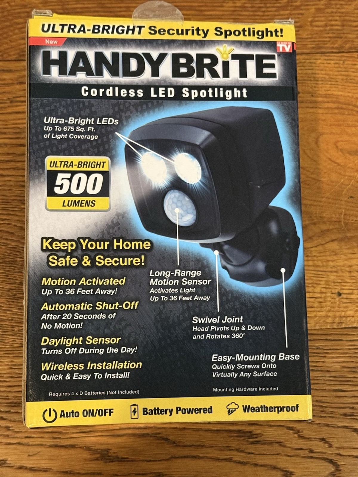Ontel Handy Brite Ultra Bright Cordless LED Spotlight HBSL-PKG-01-0920-300 Novi- gallery
