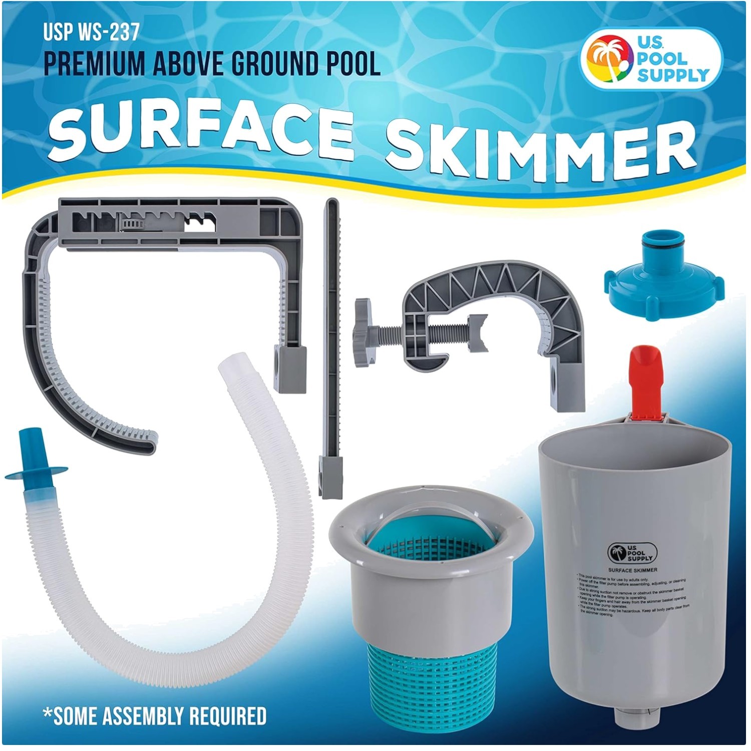 Pool Surface Skimmer - Attaches to Various Frames gallery