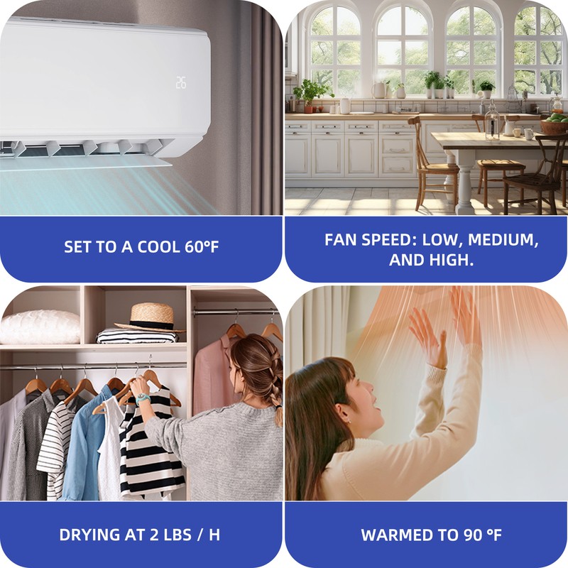 18000 BTU Mini Split Air Conditioner Heat Pump System 208-230V Ductless AC Cool gallery
