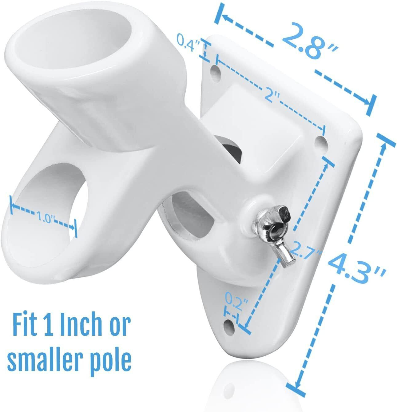 Flag Pole Holder 1'' Two-Position Aluminum Mounting Bracket for House PREMIUM gallery