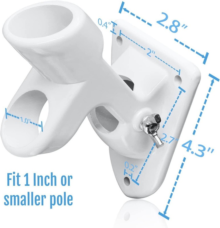 Flag Pole Holder 1'' Two-Position Aluminum Mounting Bracket for House PREMIUM gallery