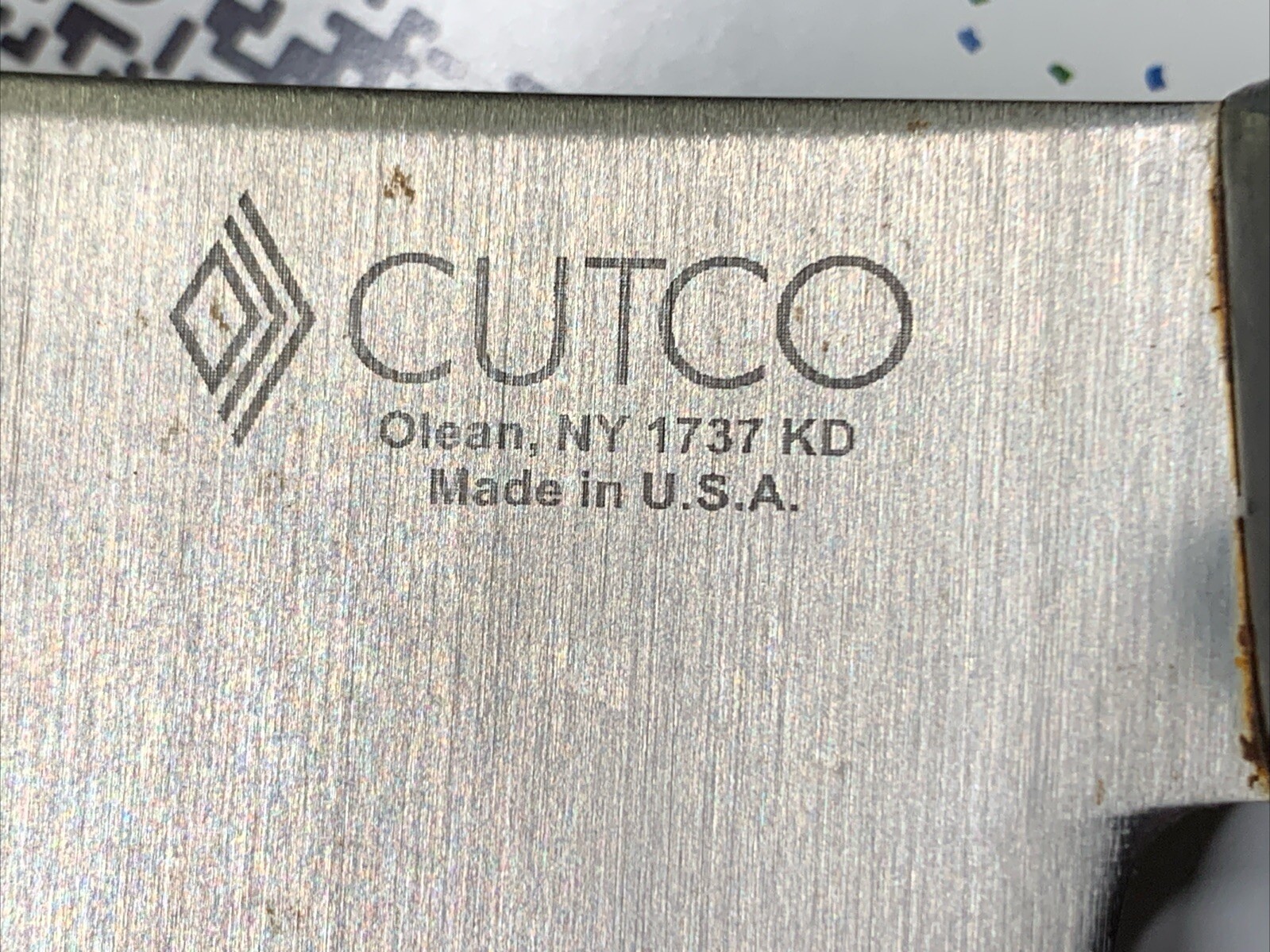 CUTCO 1737 Meat Cleaver Knife Sharp! Classic/Brown/Black Handle Factory Fresh gallery