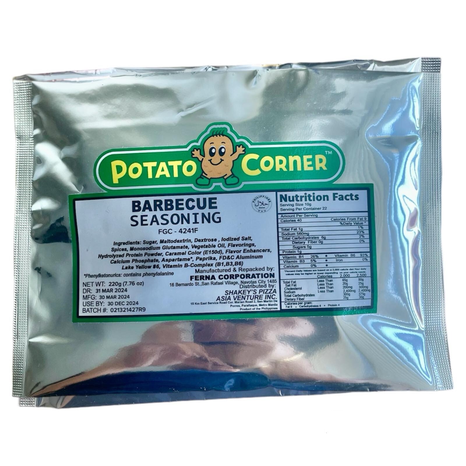 Potato Corner Barbecue (BBQ) Fries Seasoning Powder 220GRAMS gallery