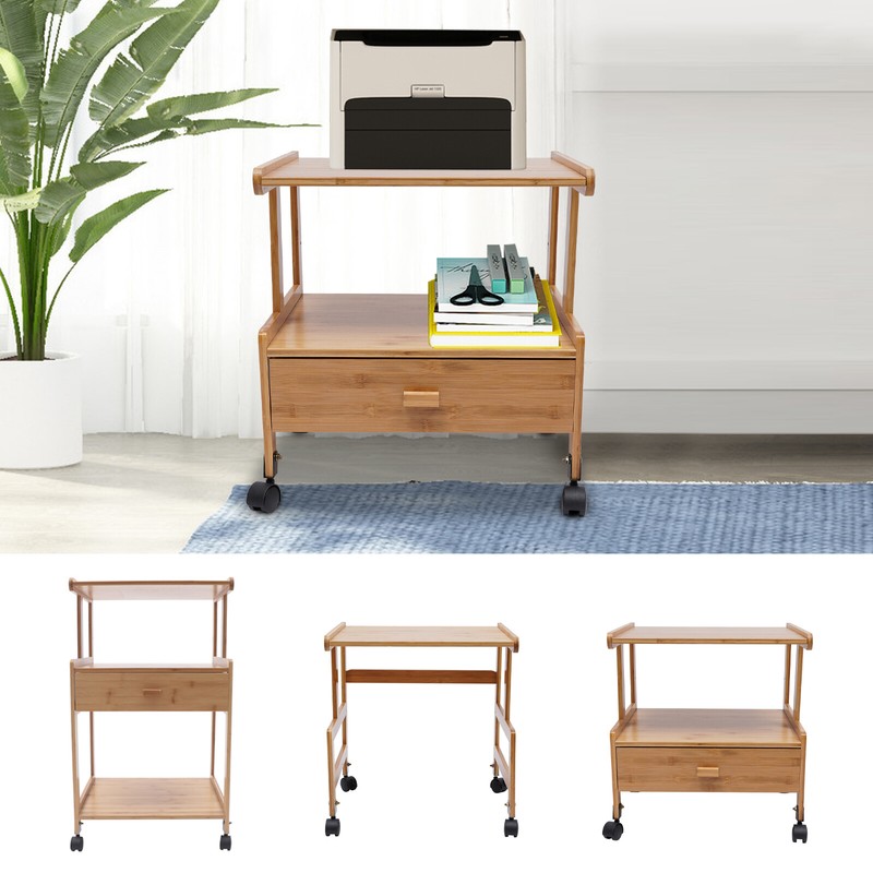 Mobile Printer Stand Holder Rolling Cart with Wheels for Home &Office 1/2/3 Tier gallery