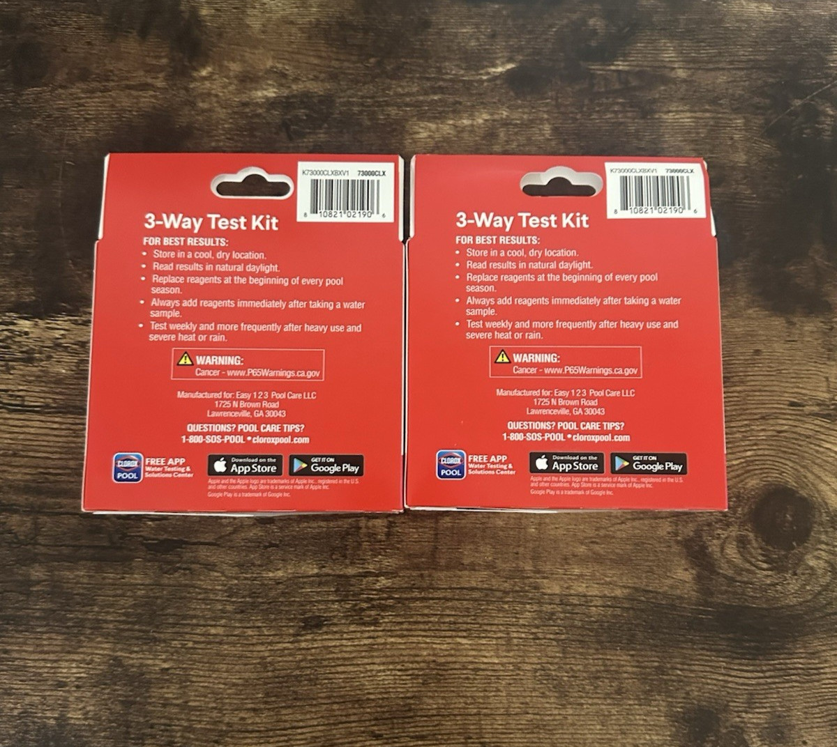 Clorox Pool & Spa 3-Way Water Test Kit pH Chlorine Bromine - Lot of 2 - gallery