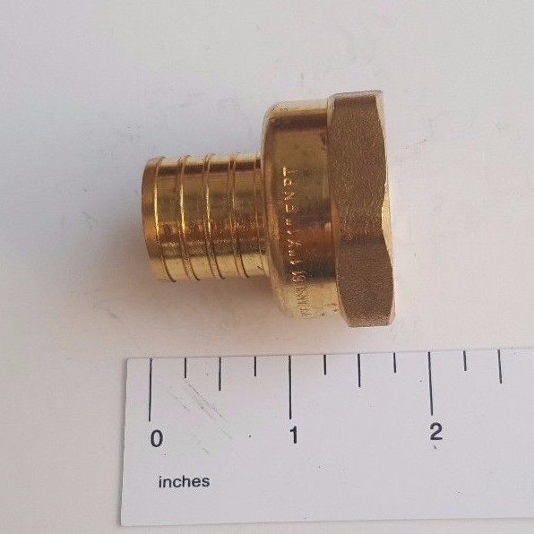 10 PC. 1" PEX X 1" FEMALE NPT THREADED ADAPTER BRASS CRIMP FITTING LEAD FREE NSF gallery