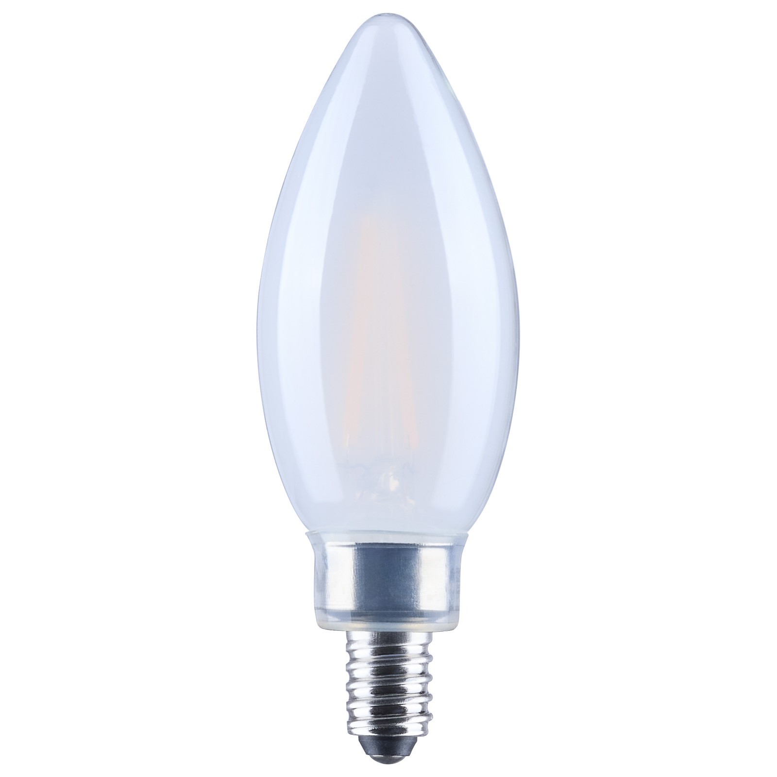 (6x) Satco S21263 LED Candelabra Bulbs, 3W, 2700K, Frosted, E12 Base gallery