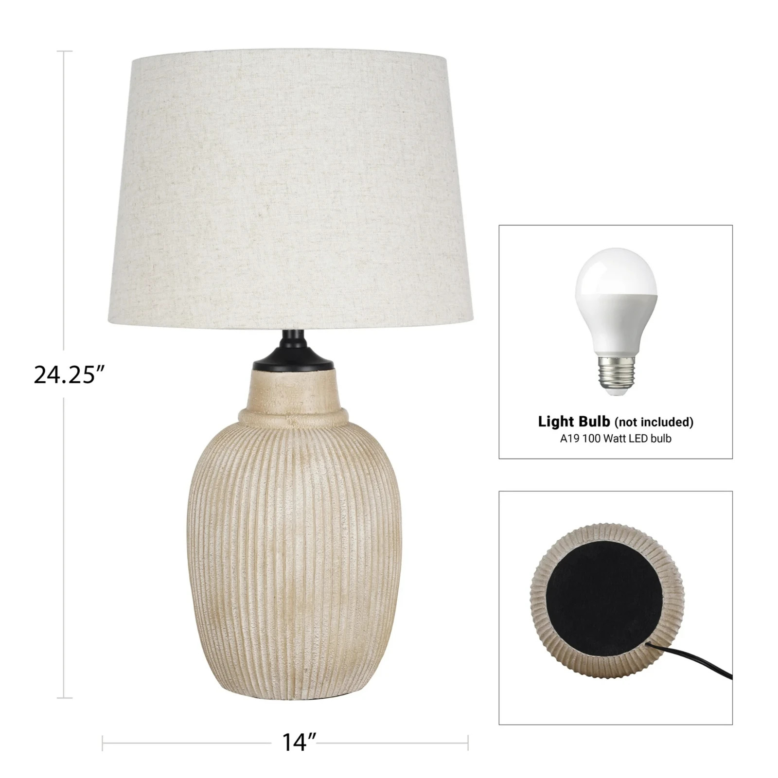 My Texas House Ribbed Table Lamp gallery