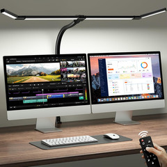 42″ LED Desk Lamp with Clamp, Architect Desk Light with Remote, Adjustable 4-Seg