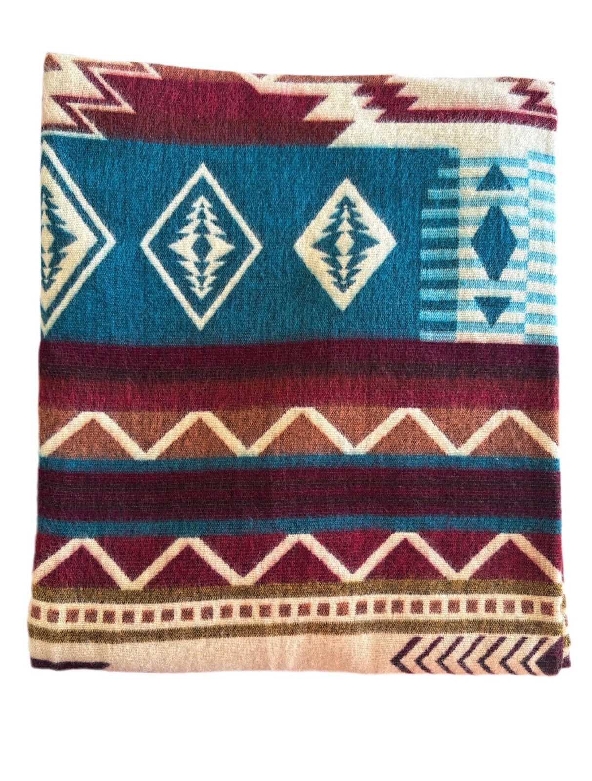 Alpaca Blanket - Cozy Colorful Native Pattern Throw - Made in Ecuador - 202611 gallery