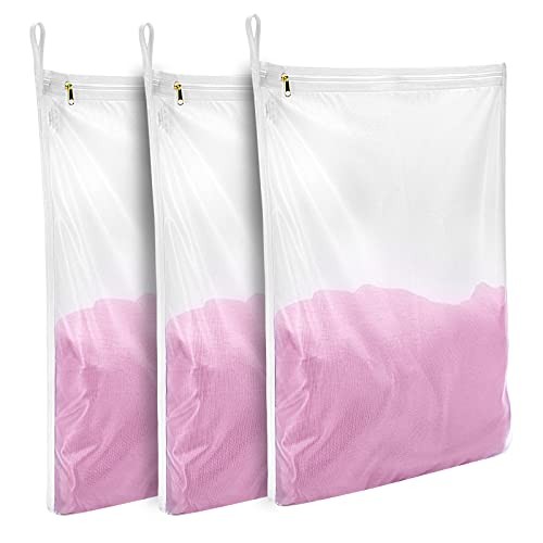 Delicates Laundry Bags, Fine Mesh Wash Bag for 3 set (3 Medium) White gallery