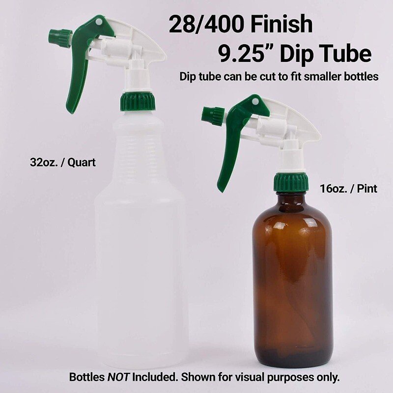 Replacement Trigger Sprayers 32 oz Spray Bottles Pumps 28/400 Dip Tube 9 1/4" gallery