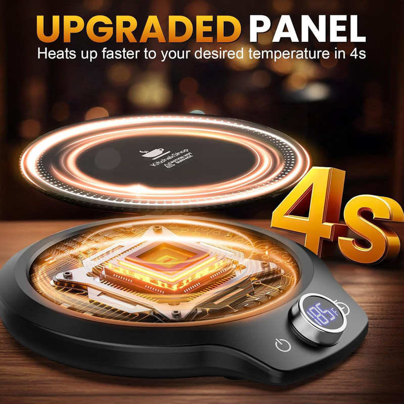Fast Heating Mug Warmer - 4 Temp Settings & 1-12H Timer, Coffee Cup Warmer Plate gallery