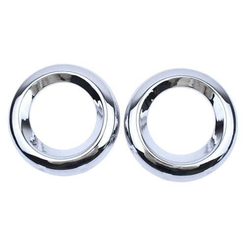 2Pcs Front Driver and Passenger Side Chrome Fog Lamp Bezel Trim Ring for gallery