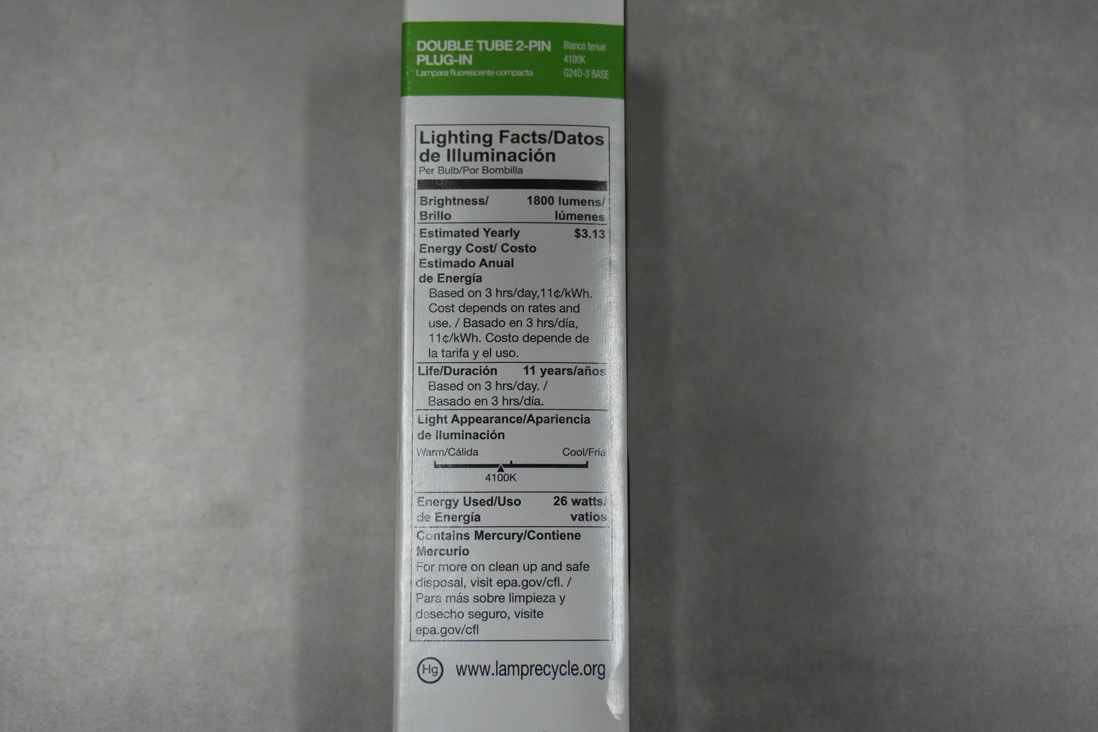 Halco ProLume 26W CFL Double Tube 2-Pin 4100K 1800 Lumen Plug-In NEW gallery