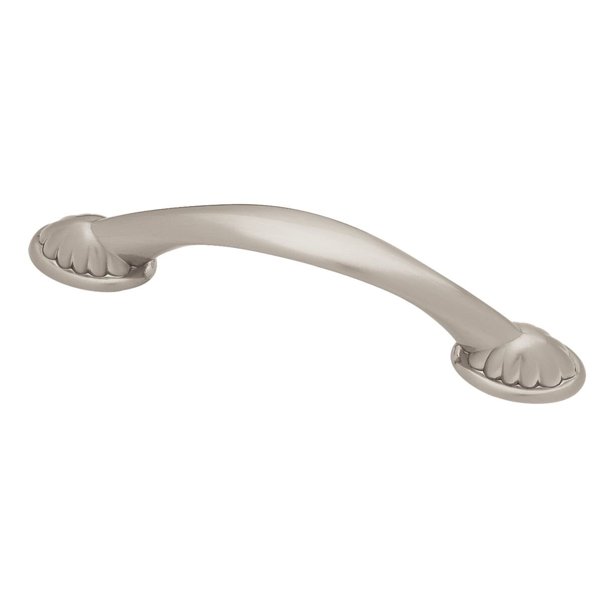 (12-Pack) 3" or 3-3/4" Dual Mount Shell Pull Satin Nickel gallery