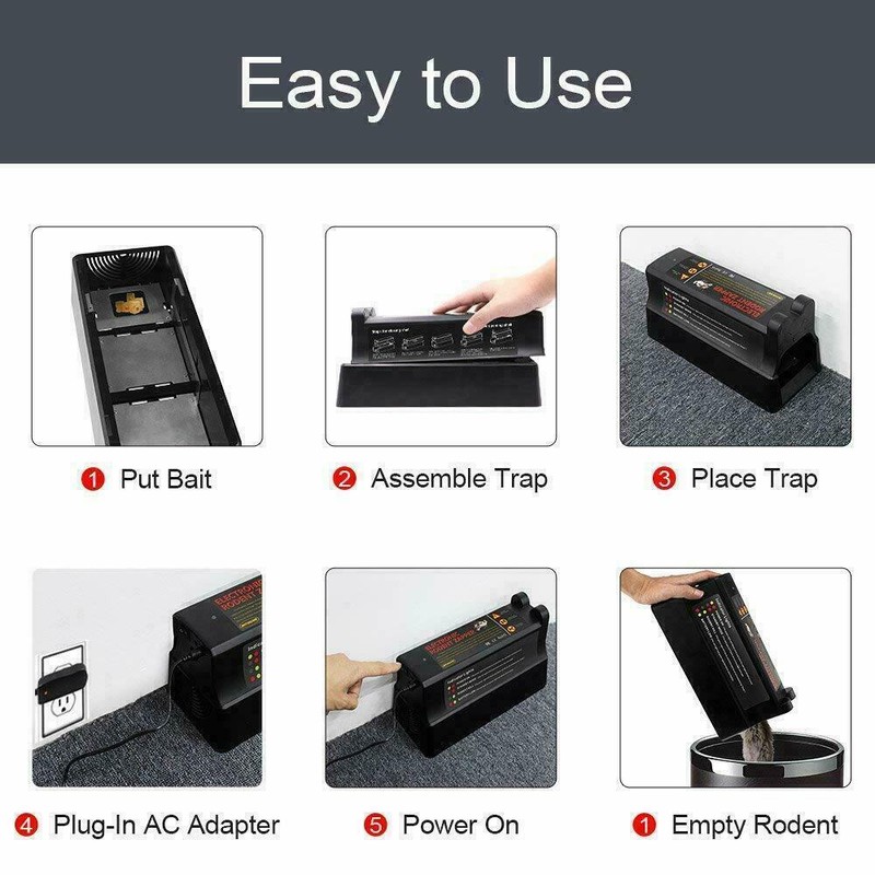 Electronic Mouse Trap Victor Control Rat Killer Pest Electric Rodent Zapper US gallery