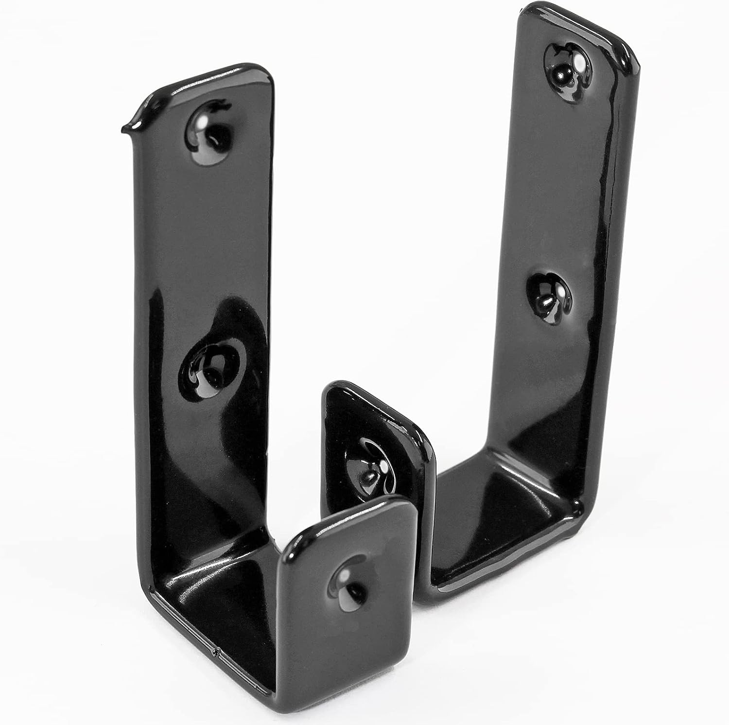 4pcs Black Metal Bed Ladder Hooks, PVC Coated Heavy Duty Bunk Bed Hangers gallery