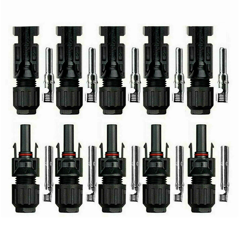 5 Pairs Solar Panel Cable Wire Connectors Adapter Male Female Kit Waterproof 30A gallery