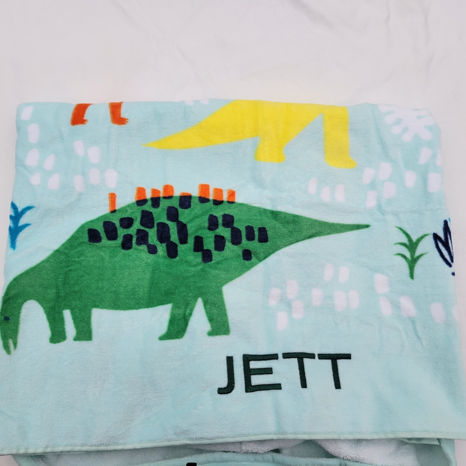 Pottery Barn Kids Dinosaur Hooded Beach Wrap Monogram Jett gallery
