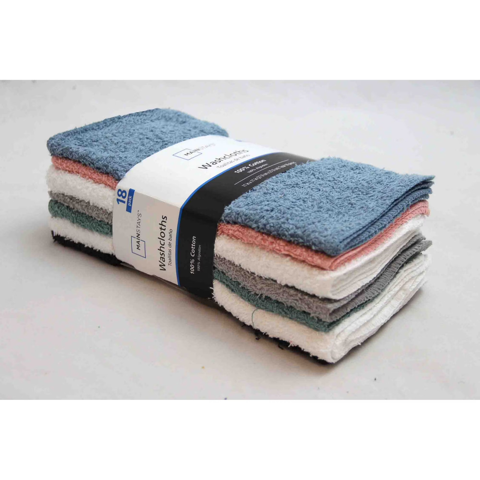 Mainstays 18-Pack Washcloth Bundle, Pastel gallery