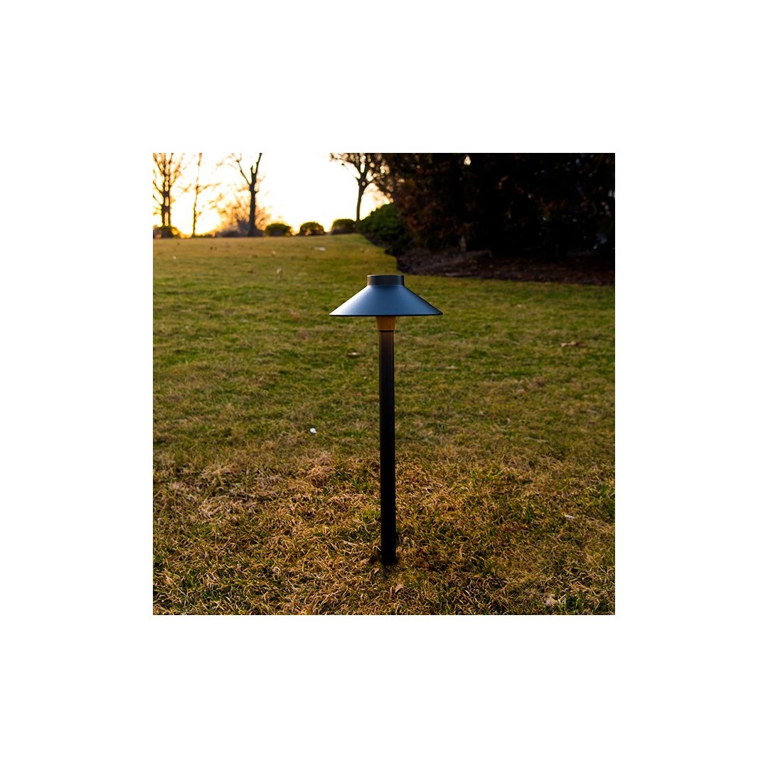 WAC Lighting 6042-27BK Mini Tiki Path Light, 2700K, 15 inches tall, Black, 12V gallery