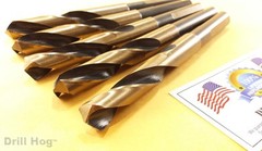 Drill Hog 9/16″ Drill Bit 9/16″ Bit Silver & Deming Lifetime Warranty Pack of 5