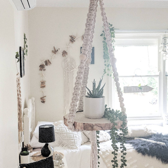 Macrame Plant Hanger Shelf - Handmade | Macrame Hanging Shelf gallery