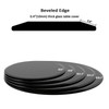 Round Black Tempered Glass Table Top 2/5'' 3/8" Thick Beveled Polished Edge gallery