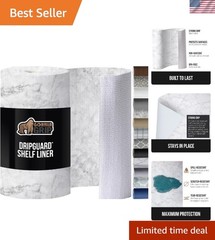 Versatile Marble Shelf Liner 12×240 – Non-Adhesive, Easy to Clean & Removable