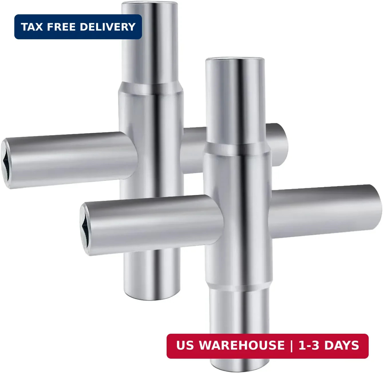 4 Way Sillcock Key Multifunctional Wrench Key Steel Cross Key Universal Opening gallery