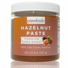 powbab Hazelnut Paste – 100% USA Roasted Hazelnut Spread, Nut Butter (8 oz)