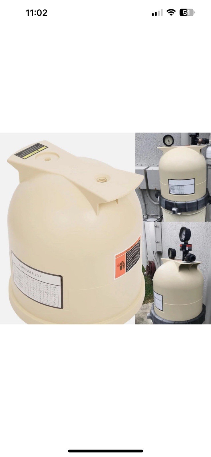 178561 Almond Lid Assembly Compatible with Pentair Clean & Clear POOL Filters gallery