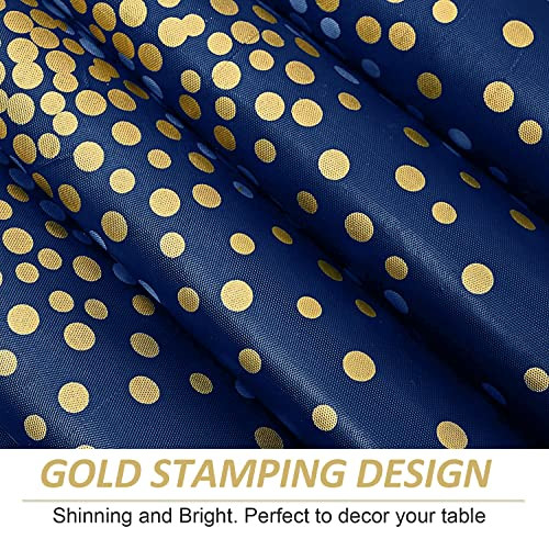 2 Pack Navy Blue Tablecloth Plastic, Table Cover for Parties, Dot Confetti gallery