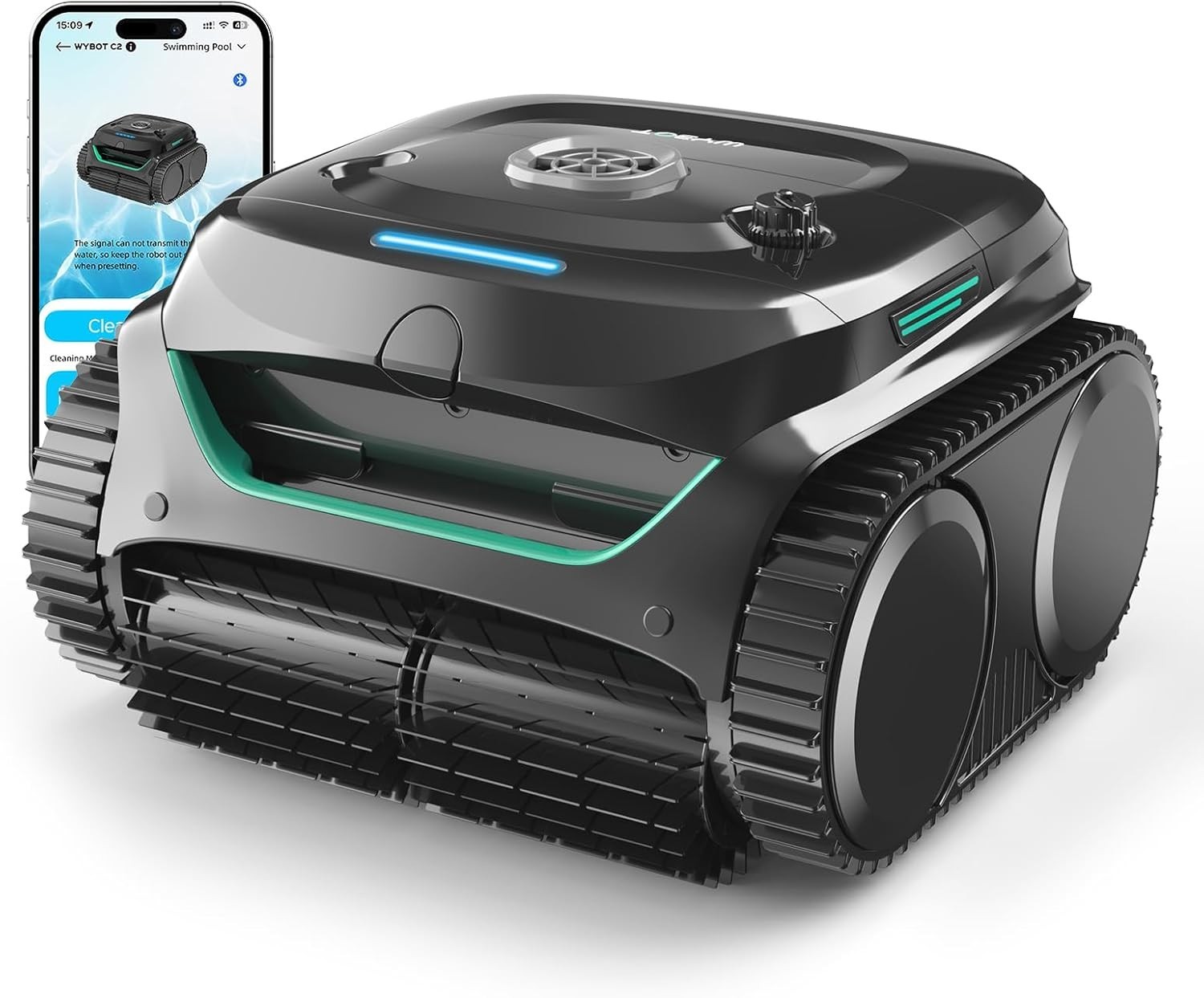 WYBOT C2 Robotic Pool Cleaner, Cordless Pool Vacuum for Inground Pools NEW gallery