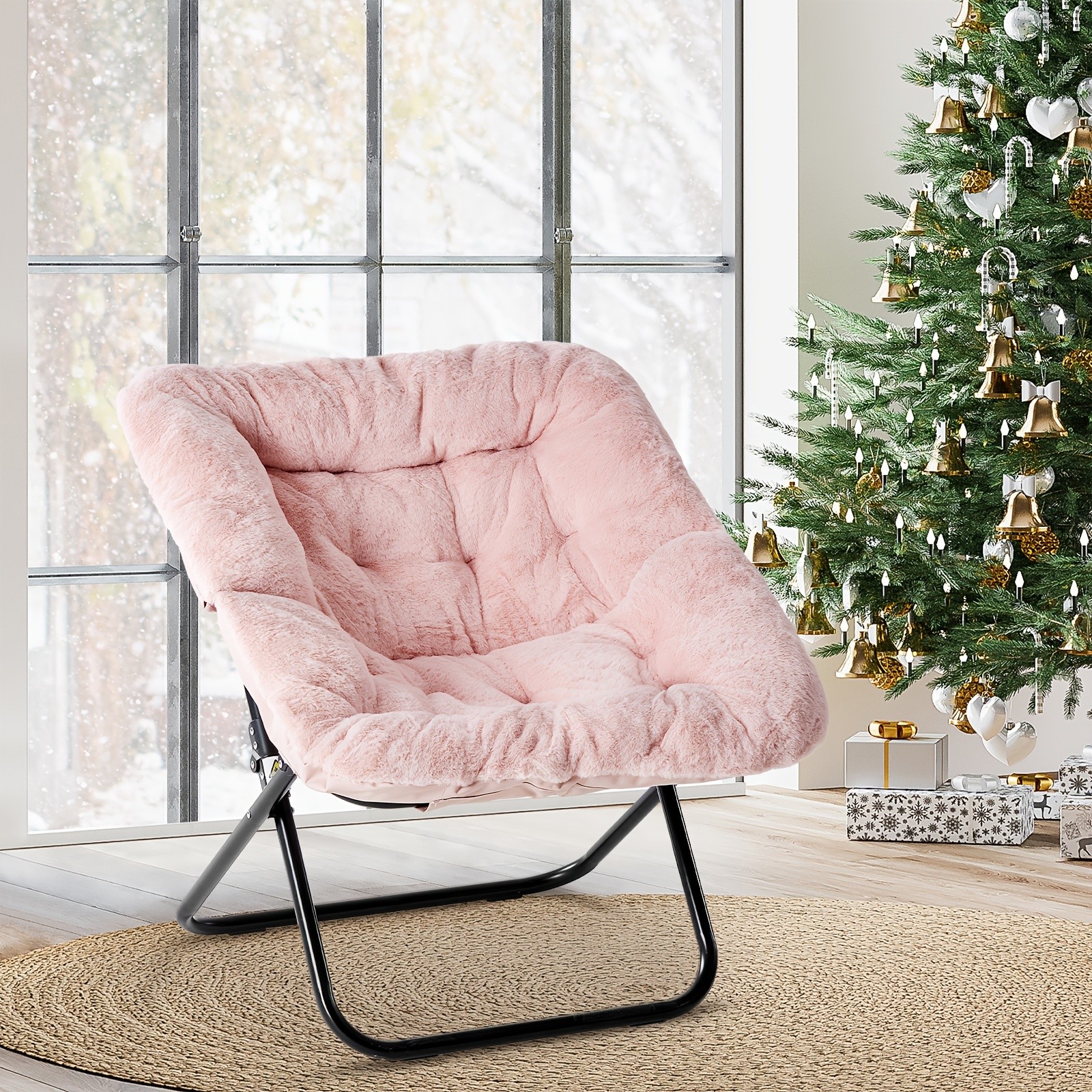 Square Moon Chair Folding Portable for Living Room Bedroom Reading Relaxing gallery
