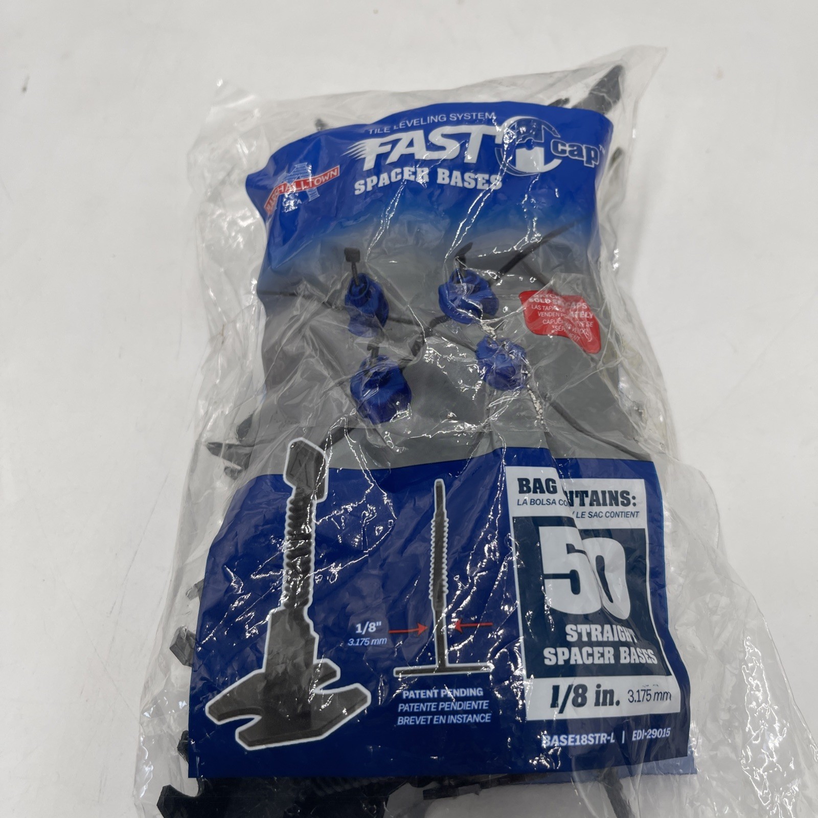 50 FASTcap Tile Spacer Bases Ratchet System Straight Type 1/8" BASE18STR-L gallery