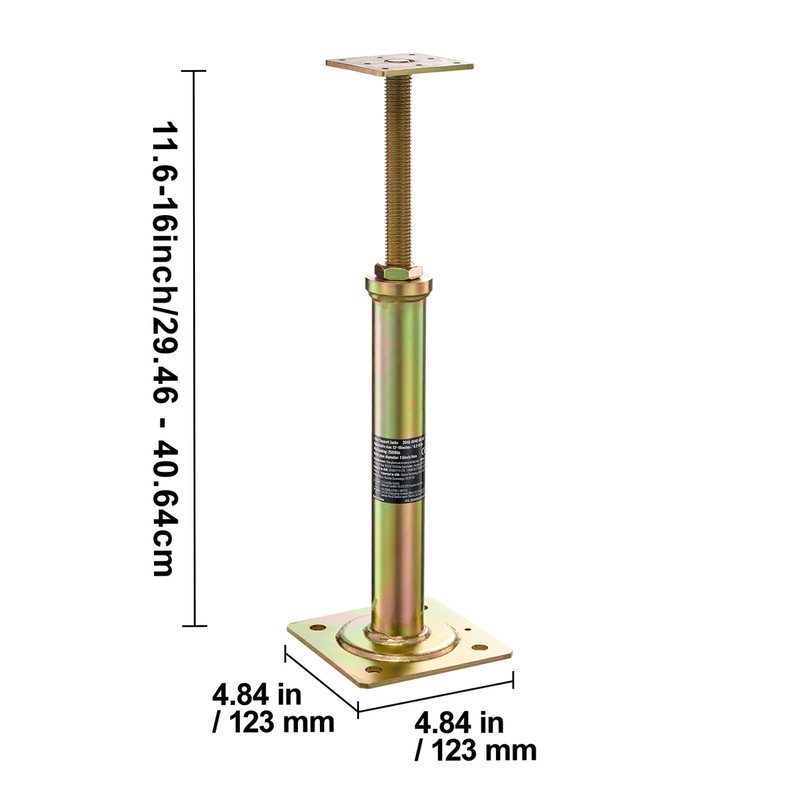 VEVOR 4PCS Adjustable Floor Jack Post House Floor Leveling Lift 11.6"-16" Height gallery