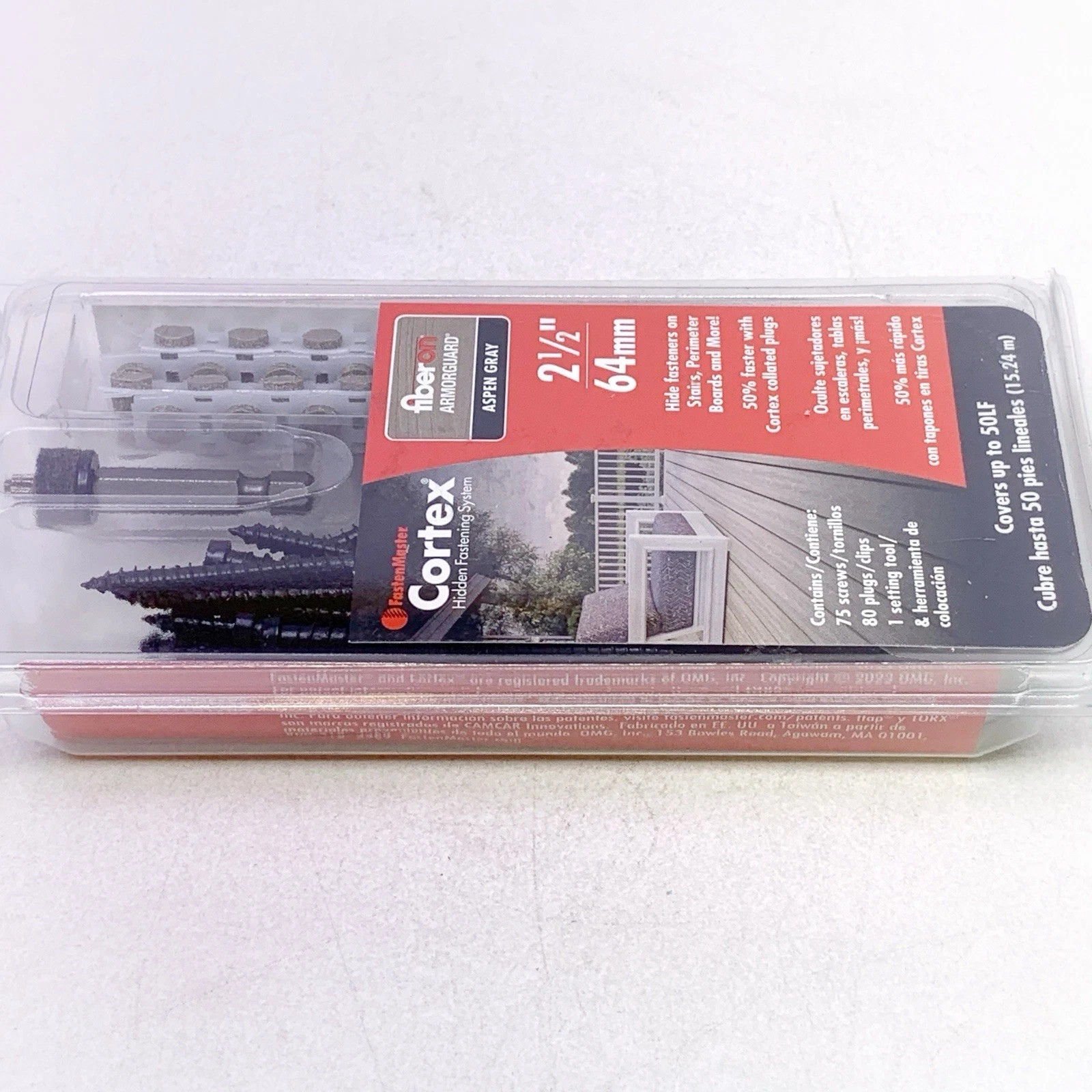 FastenMaster Cortex 2-1/2" Fiberon Decking Hidden Fastening 75 Screws Gray Plugs gallery